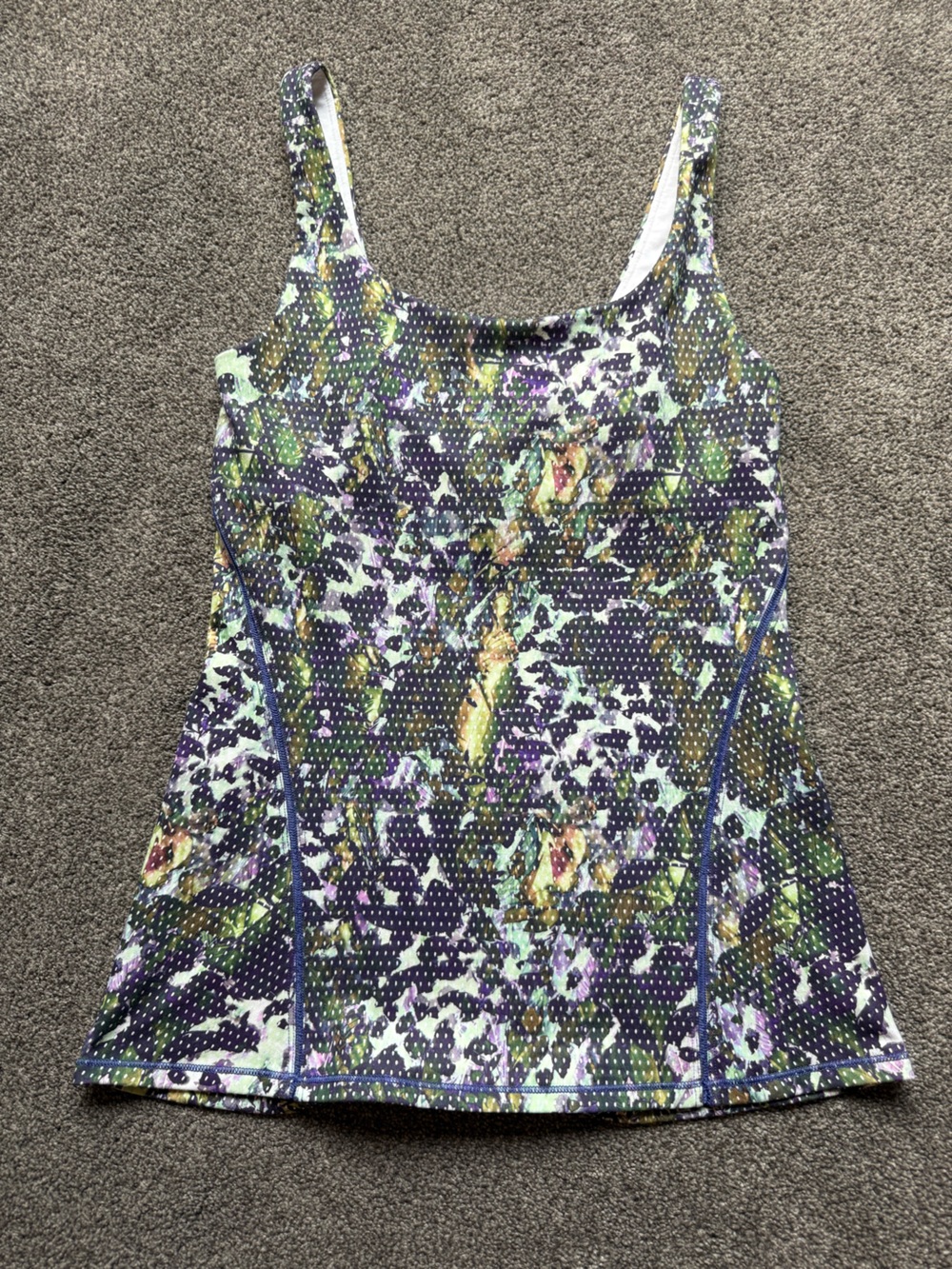 lululemon athletica Purple Floral Performance Tank Top